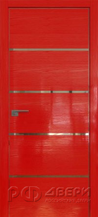 Межкомнатная дверь 20STK (Pine Red glossy/Зеркало/Матовая кромка)