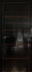 Межкомнатная дверь 20STK (Pine Black glossy/Коричневый лак/Матовая кромка)