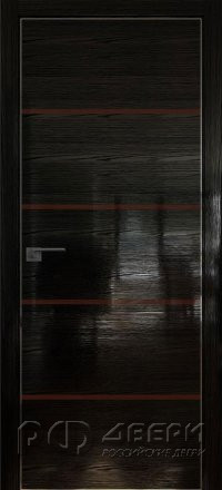 Межкомнатная дверь 20STK (Pine Black glossy/Коричневый лак/Матовая кромка)