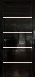 Межкомнатная дверь 20STK (Pine Black glossy/Перламутровый лак/Матовая кромка)