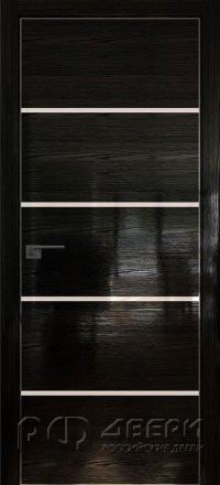 Межкомнатная дверь 20STK (Pine Black glossy/Перламутровый лак/Матовая кромка)
