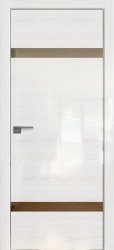 Межкомнатная дверь 3STK (Pine White glossy/Зеркало/Матовая кромка)