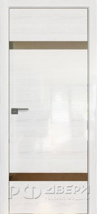Межкомнатная дверь 3STK (Pine White glossy/Зеркало/Матовая кромка)