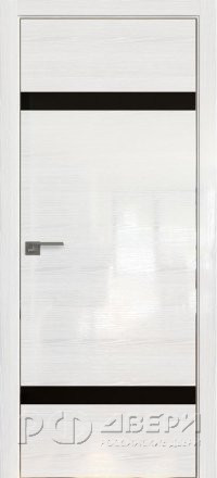 Межкомнатная дверь 3STK (Pine White glossy/Черный лак/Матовая кромка)
