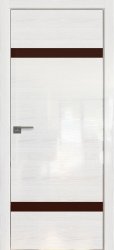 Межкомнатная дверь 3STK (Pine White glossy/Коричневый лак/Матовая кромка)