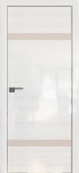 Межкомнатная дверь 3STK (Pine White glossy/Перламутровый лак/Матовая кромка)