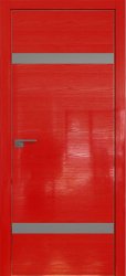 Межкомнатная дверь 3STK (Pine Red glossy/Серебряный лак/Матовая кромка)