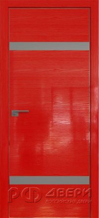 Межкомнатная дверь 3STK (Pine Red glossy/Серебряный лак/Матовая кромка)