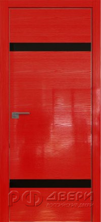 Межкомнатная дверь 3STK (Pine Red glossy/Черный лак/Матовая кромка)