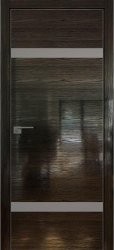 Межкомнатная дверь 3STK (Pine Black glossy/Серебряный лак/Матовая кромка)