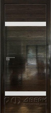 Межкомнатная дверь 3STK (Pine Black glossy/Белый лак/Матовая кромка)