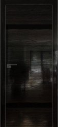 Межкомнатная дверь 3STK (Pine Black glossy/Черный лак/Матовая кромка)