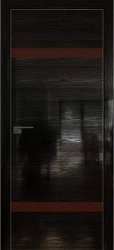 Межкомнатная дверь 3STK (Pine Black glossy/Коричневый лак/Матовая кромка)
