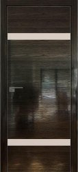 Межкомнатная дверь 3STK (Pine Black glossy/Перламутровый лак/Матовая кромка)