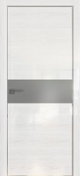 Межкомнатная дверь 4STK (Pine White glossy/Серебряный лак/Кромка Хром)