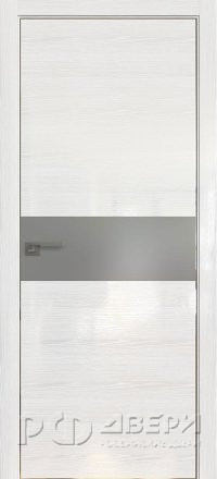 Межкомнатная дверь 4STK (Pine White glossy/Серебряный лак/Кромка Хром)