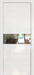 Межкомнатная дверь 4STK (Pine White glossy/Зеркало/Кромка Хром)