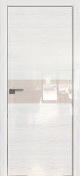Межкомнатная дверь 4STK (Pine White glossy/Перламутровый лак/Кромка Хром)