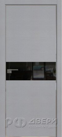 Межкомнатная дверь 4STK (Pine Manhattan Grey/Черный лак/Кромка Хром)