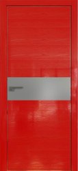 Межкомнатная дверь 4STK (Pine Red glossy/Серебряный лак/Кромка Хром)