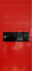 Межкомнатная дверь 4STK (Pine Red glossy/Черный лак/Кромка Хром)