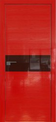 Межкомнатная дверь 4STK (Pine Red glossy/Коричневый лак/Кромка Хром)