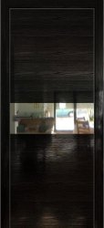 Межкомнатная дверь 4STK (Pine Black glossy/Зеркало/Кромка Хром)