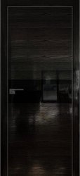 Межкомнатная дверь 4STK (Pine Black glossy/Черный лак/Кромка Хром)