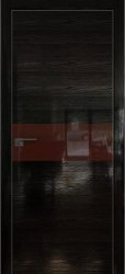 Межкомнатная дверь 4STK (Pine Black glossy/Коричневый лак/Кромка Хром)