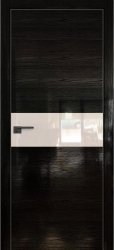 Межкомнатная дверь 4STK (Pine Black glossy/Перламутровый лак/Кромка Хром)