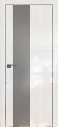 Межкомнатная дверь 5STK (Pine White glossy/Серебряный лак/Матовая кромка)