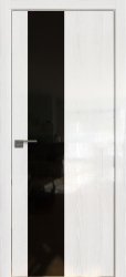 Межкомнатная дверь 5STK (Pine White glossy/Черный лак/Матовая кромка)