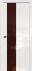 Межкомнатная дверь 5STK (Pine White glossy/Коричневый лак/Матовая кромка)
