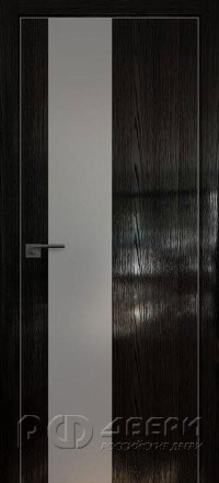 Межкомнатная дверь 5STK (Pine Black glossy/Серебряный лак/Матовая кромка)