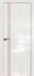 Межкомнатная дверь 6STK (Pine White glossy/Перламутровый лак/Матовая кромка)