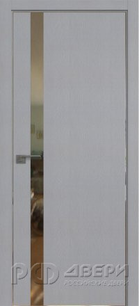 Межкомнатная дверь 6STK (Pine Manhattan Grey/Зеркало/Матовая кромка)