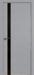Межкомнатная дверь 6STK (Pine Manhattan Grey/Черный лак/Матовая кромка)