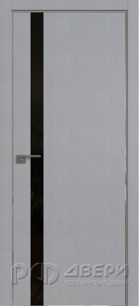Межкомнатная дверь 6STK (Pine Manhattan Grey/Черный лак/Матовая кромка)