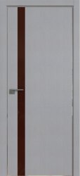 Межкомнатная дверь 6STK (Pine Manhattan Grey/Коричневый лак/Матовая кромка)