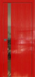 Межкомнатная дверь 6STK (Pine Red glossy/Зеркало/Матовая кромка)