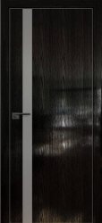 Межкомнатная дверь 6STK (Pine Black glossy/Серебряный лак/Матовая кромка)