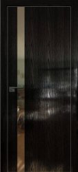 Межкомнатная дверь 6STK (Pine Black glossy/Зеркало/Матовая кромка)