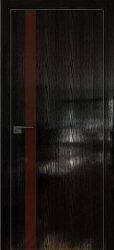 Межкомнатная дверь 6STK (Pine Black glossy/Коричневый лак/Матовая кромка)
