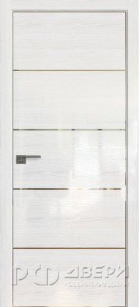 Межкомнатная дверь 7STK (Pine White glossy/Кромка Хром)