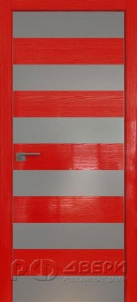 Межкомнатная дверь 8STK (Pine Red glossy/Серебряный лак/Матовая кромка)