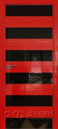 Межкомнатная дверь 8STK (Pine Red glossy/Черный лак/Матовая кромка)