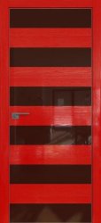 Межкомнатная дверь 8STK (Pine Red glossy/Коричневый лак/Матовая кромка)