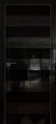 Межкомнатная дверь 8STK (Pine Black glossy/Черный лак/Матовая кромка)