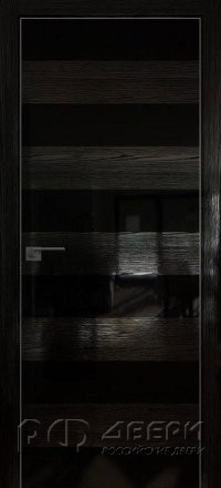 Межкомнатная дверь 8STK (Pine Black glossy/Черный лак/Матовая кромка)