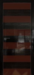 Межкомнатная дверь 8STK (Pine Black glossy/Коричневый лак/Матовая кромка)